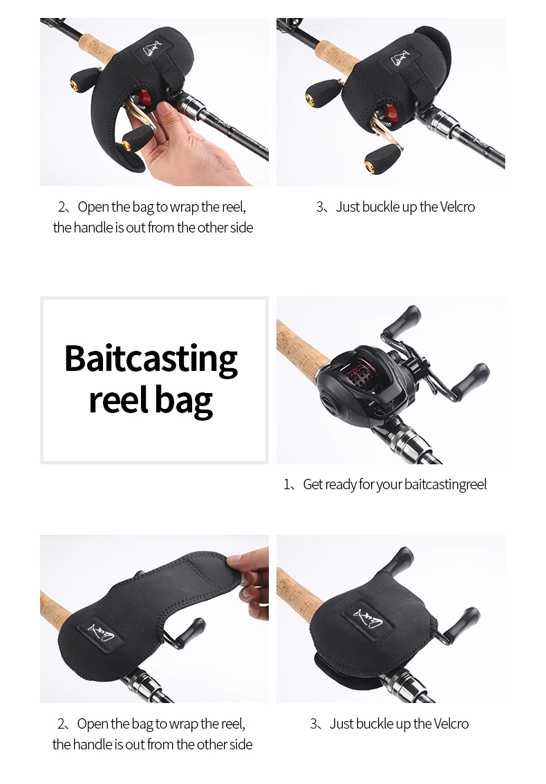 WALK FISH-bolsa para carrete de pesca portátil, funda protectora impermeable para carrete giratorio, Baitcasting, tambor, bolsa de almacenamiento - imagen 5