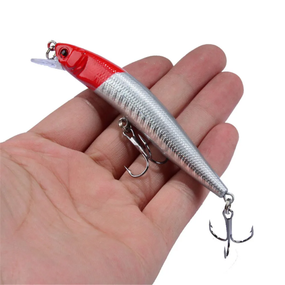 1 Uds. 8g 10cm Señuelos de Pesca Minnow Peche Bass Trolling Isca cebo duro Artificial Crankbait carpa Wobbler para aparejos de pesca - imagen 3