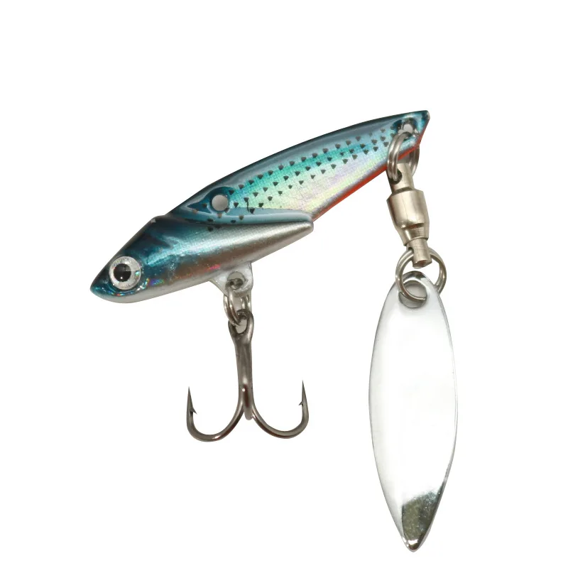 Señuelo de pesca vib rotación cucharas 3,5g 7g vibración de fundición larga Spinner plomo cobre Artificial señuelos de Metal 1 pieza venta - imagen 4