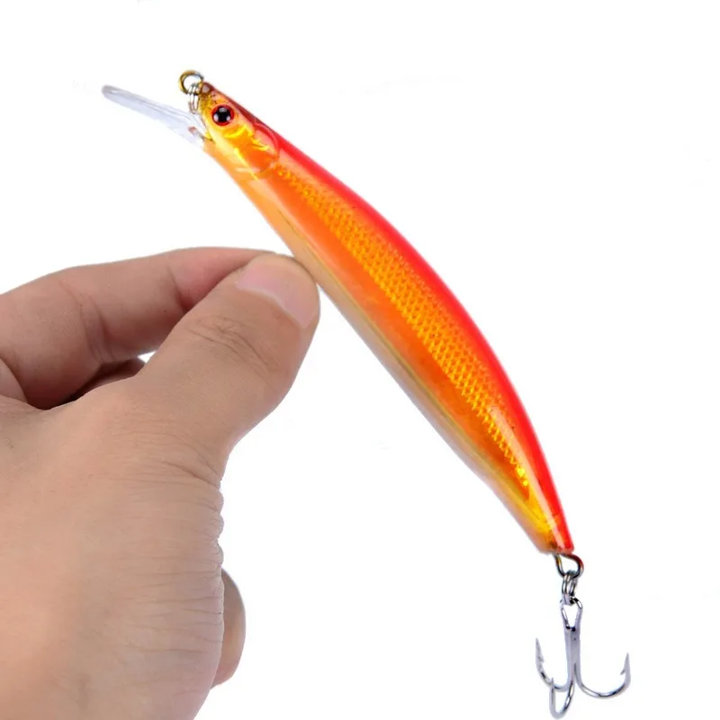 Señuelo de Pesca de pececillos, 1 piezas, ojos 3D, 13g/11,5 cm, Crankbait Wobblers, cebo duro Artificial, Lucio, Carpa - imagen 3