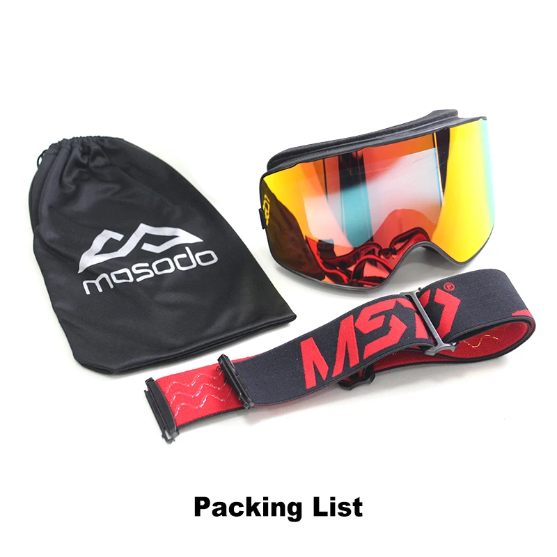 Mosodo-Gafas de esquí con diseño cilíndrico para hombre y mujer, lentes de esquí alpino para nieve, campo de visión Ultra ancho - imagen 3