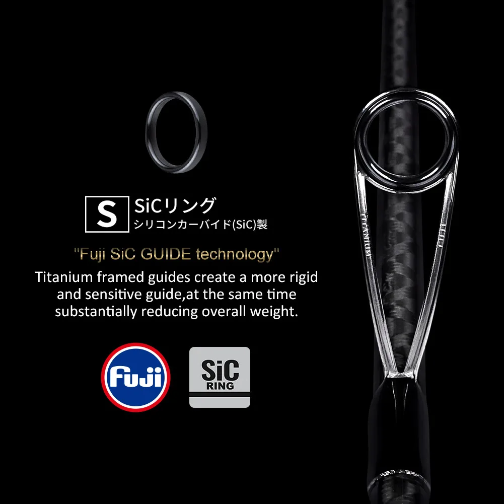 Noeby-caña de pescar giratoria, titanio Fuji de carbono, caña de pescar de mar de agua dulce SIC, ultraligera, potencia ML, Fuji, 2,59 m, 2,75 m - imagen 4