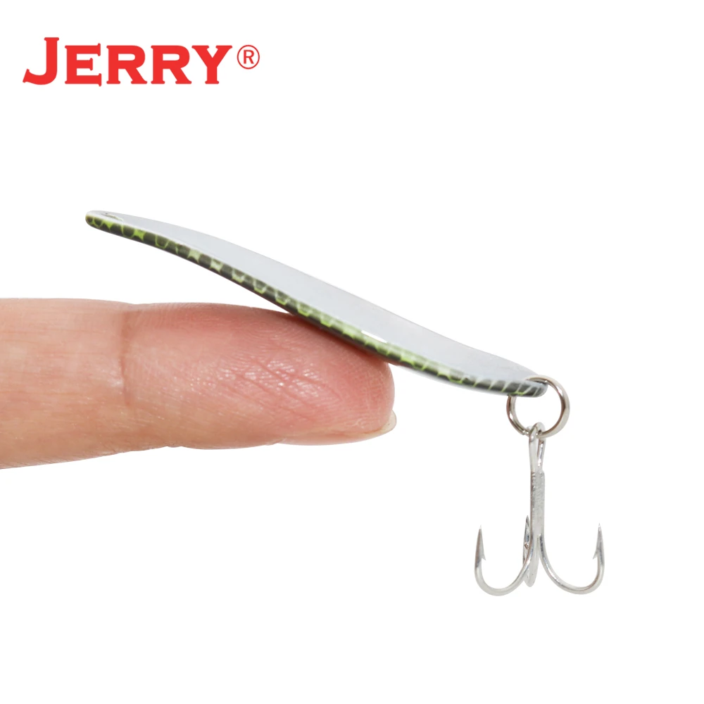 Jerry Perseus-señuelo de pesca de invierno, cuchara de 7,5g, anzuelo triple, aparejos de pesca de Metal, cebo duro Artificial para Lucio - imagen 4