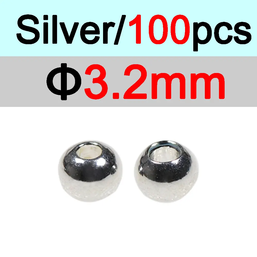 3.2mm Silver 100pc