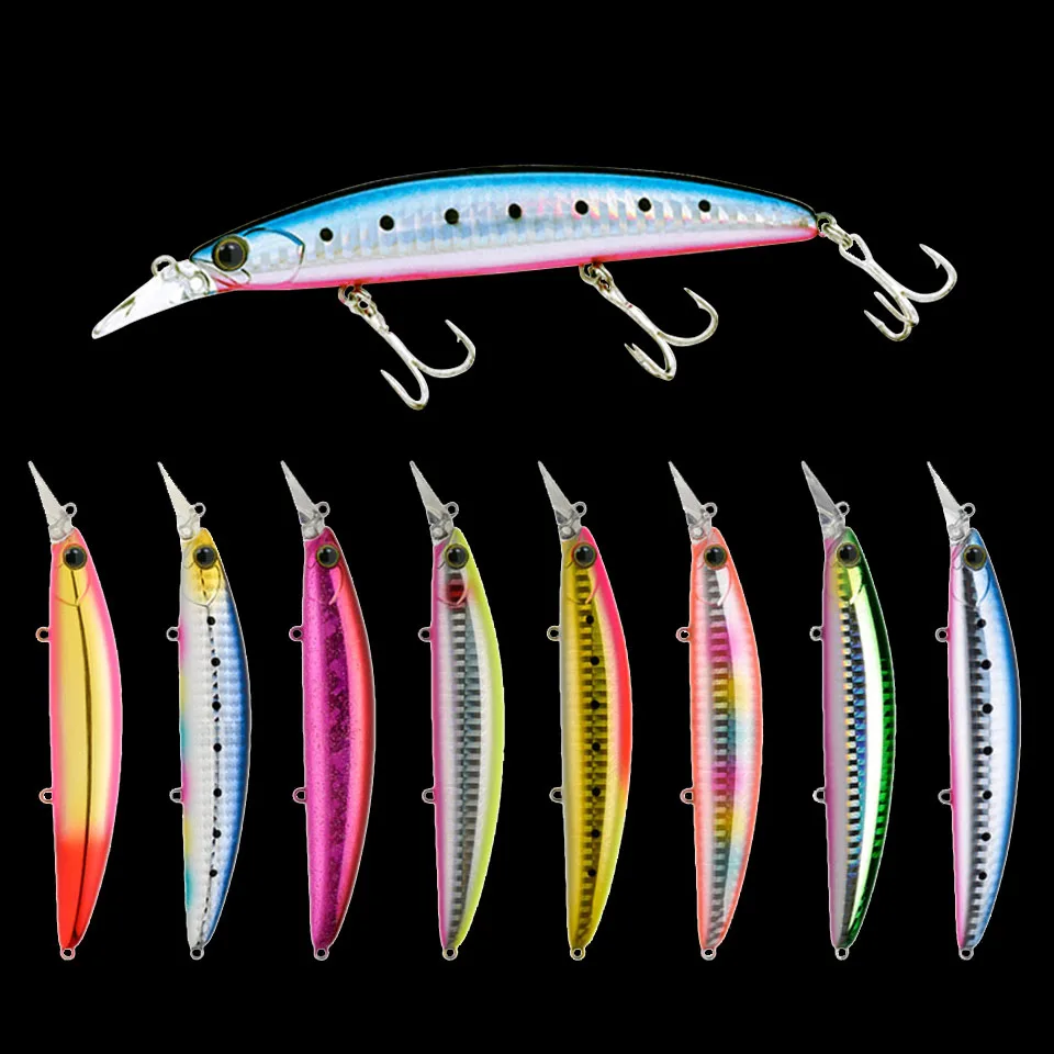 WALK FISH-señuelo de pesca de pececillo, cebo duro flotante, Wobblers láser profesional, Artificial, herramienta de Pesca de Mar de fundición larga, 1 piezas - imagen 2