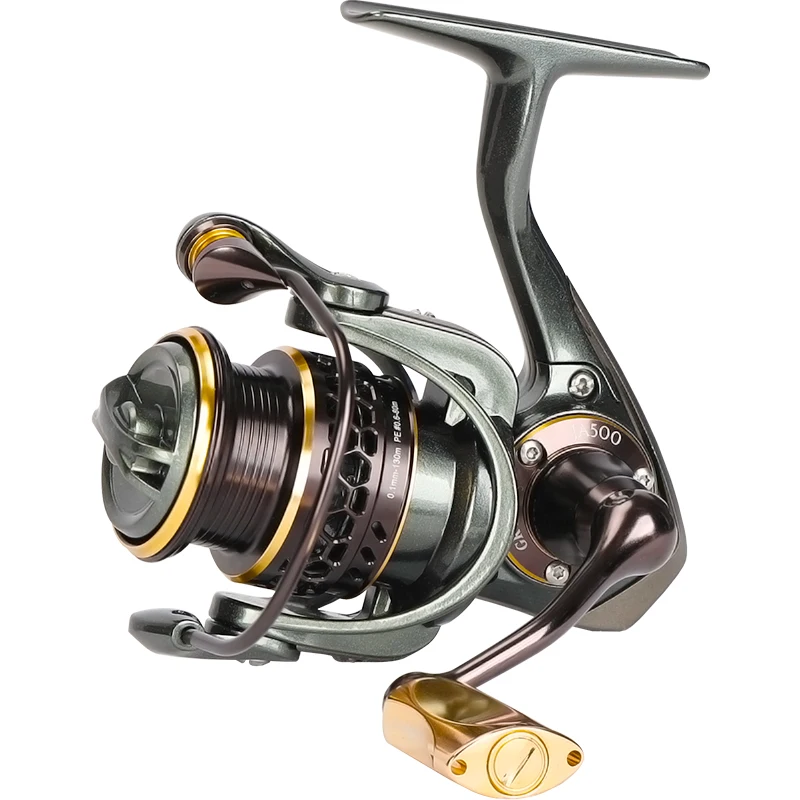 Bobina De Pesca De agua dulce, carrete De doble línea, rueda De arrastre, 500: 1, Ratio De engranaje 9 + 1 BB, 4KG, Max Drag 5,2 s - imagen 2