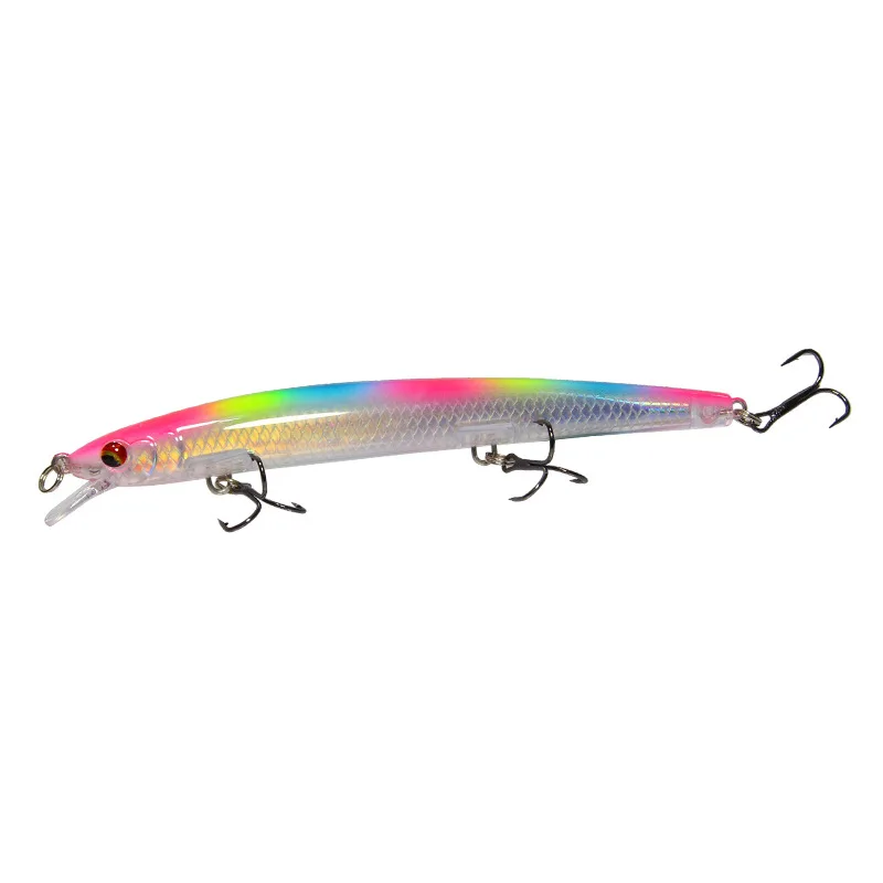 Señuelo de pesca Minnow de 135mm y 14,5g, buceo láser, 0,5-1m, perca de pesca de mar, cebo duro Artificial, señuelo de Lucio, anzuelo triple, aparejos Wobbler - imagen 5