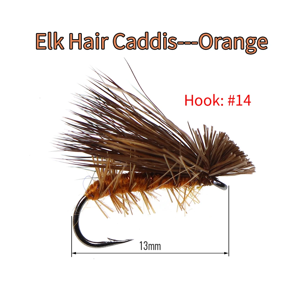 Cebos de pesca con mosca seca, cebo Artificial para trucha y gris, 10 piezas, n. ° 14 - imagen 3