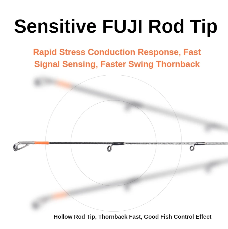 PURELURE SEABED-microcebo ligero de largo alcance, caña de raíz pequeña All-Fuji, varilla de fundición giratoria, juego de sonda inferior, perca - imagen 5