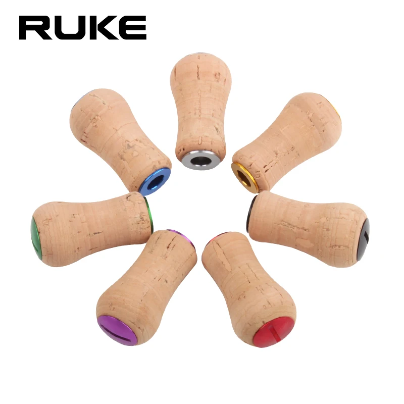 Ruke, 1 unidad, perilla de mango de pesca, perilla de madera para fundición de cebo y carrete giratorio, tamaño de rodamiento 7*4*2,5mm, accesorio de mango de carrete de pesca - imagen 2