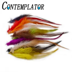 Plumas de gallo Schlappen para atar moscas Streamer – 10 colores