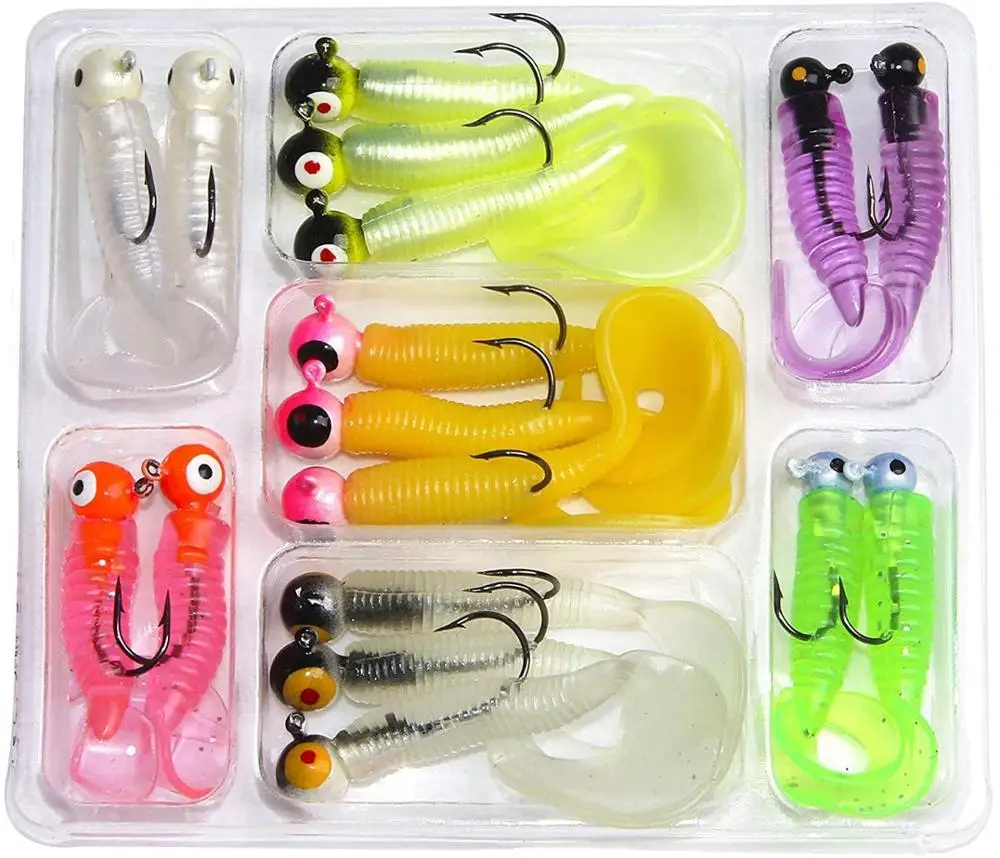 Kit aparejos lubina y trucha – Anzuelos tubo, plomos y vinilos - imagen 5
