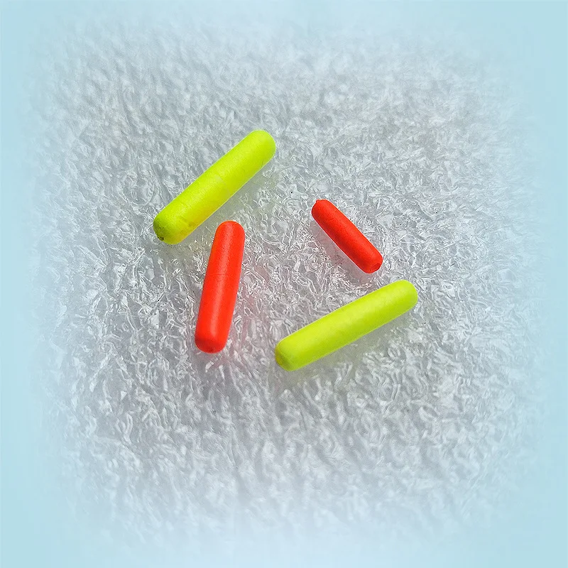 Cilindro de espuma de luz roja/amarilla/verde, aparejo ovalado, punta flotante, Terminal de frijoles llamativos visuales, accesorios de herramientas de Pesca, 1500 Uds. - imagen 5