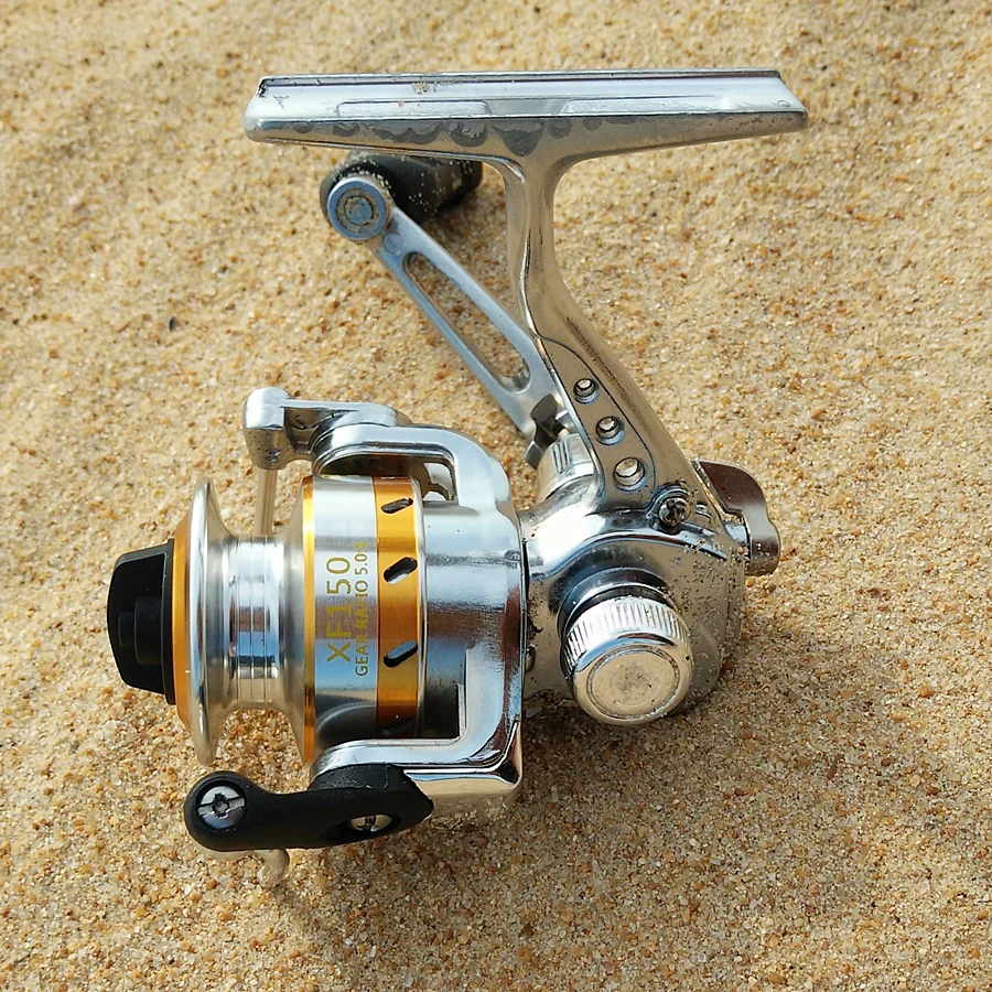 Carrete de pesca spinning Twinfish-mini metal 5:1 tamaño Palma negro - imagen 5