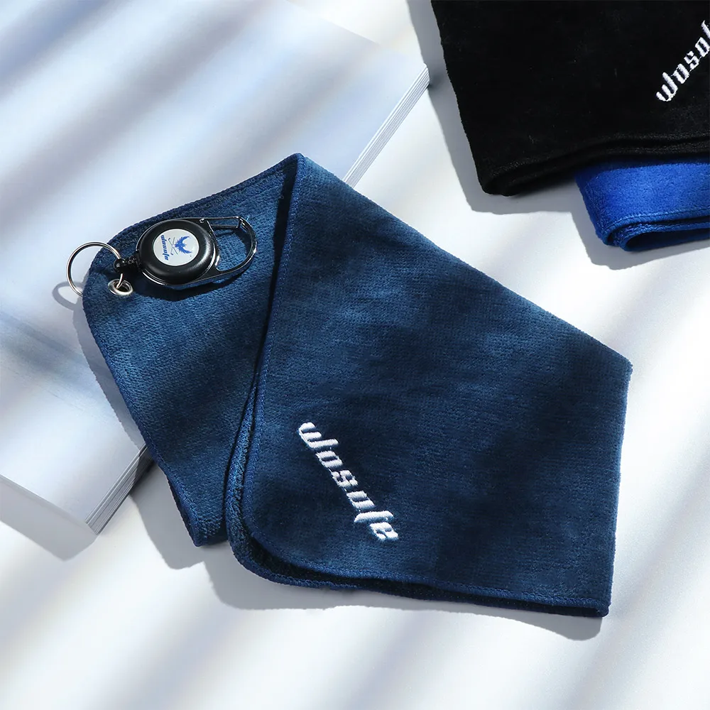 Toalla de Golf de microfibra con gancho de mosquetón, toallas de limpieza de alta absorción de agua, paño absorbente para el sudor, limpia el Club, 30x30cm - imagen 3