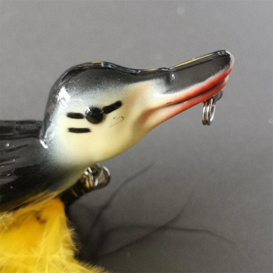 Swolfy-señuelo de pesca de pato, 3 piezas, 105MM, 29g, Whopper de agua superior, Wobblers ABS, cebo Artificial con Plopping y salpicaduras de pies - imagen 5