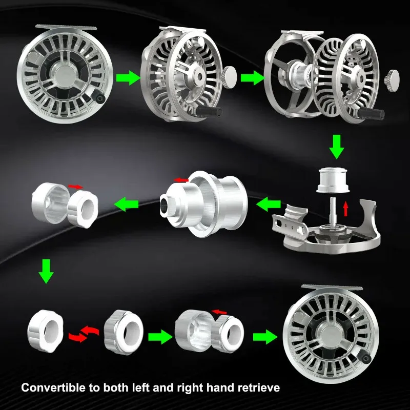 Maximumcatch CM-carrete de pesca ligero, resistente al agua, con Sensor de fibra de carbono, híbrido de aluminio CNC, 3-8wt, agua salada y dulce - imagen 5