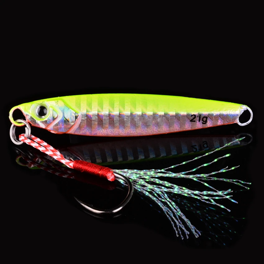 Un vibrante señuelo de pesca de 21 g diseñado para una pesca efectiva de captura y liberación