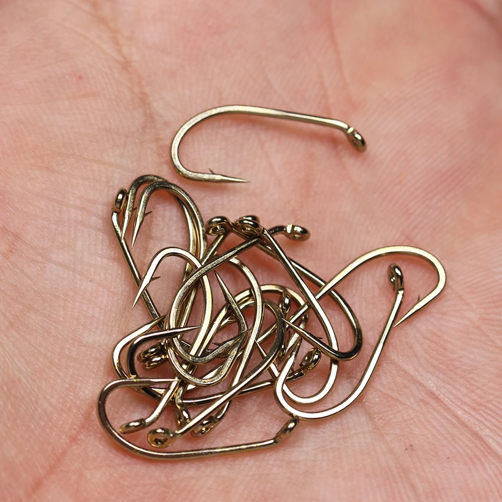 ICERIO 100 Uds anzuelo de atado de moscas húmedas secas Micro púas 2X alambre fuerte 1X vástago largo brocha curva anzuelos de pesca forjados - imagen 5