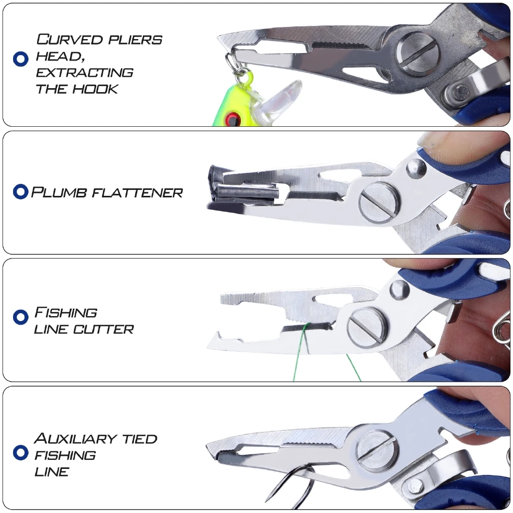 Alicates Sougayilang pesca 3 uds acero inoxidable y aluminio - imagen 5