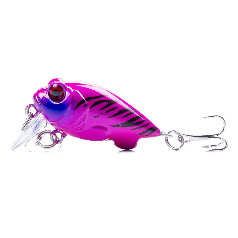 Señuelo de pesca de pececillos, cebo duro de Topwater Artificial Wobbler Bass, accesorios de pesca con mosca japonesa, 4,5 cm, 5,5g, 1 pieza