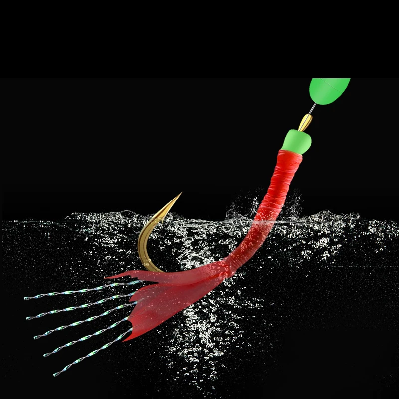 Anzuelo de Pesca de acero inoxidable, señuelo giratorio, combinación única, gancho de cuerda de alto carbono, 6 ganchos - imagen 4