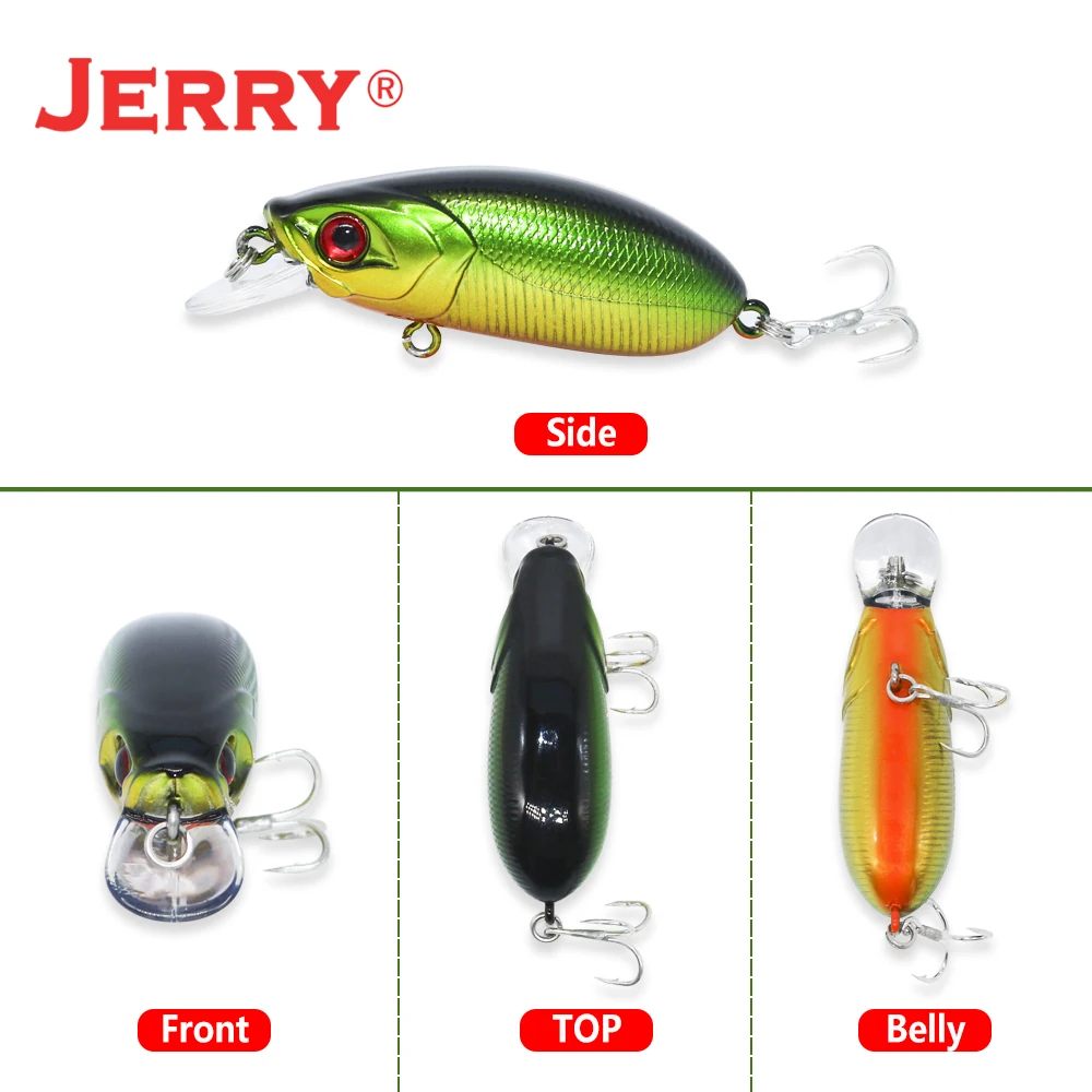 Jerry Triton-señuelo de pesca Wobbler Crankbait, cebo duro para agua dulce y salada, 50mm, Artificial - imagen 4