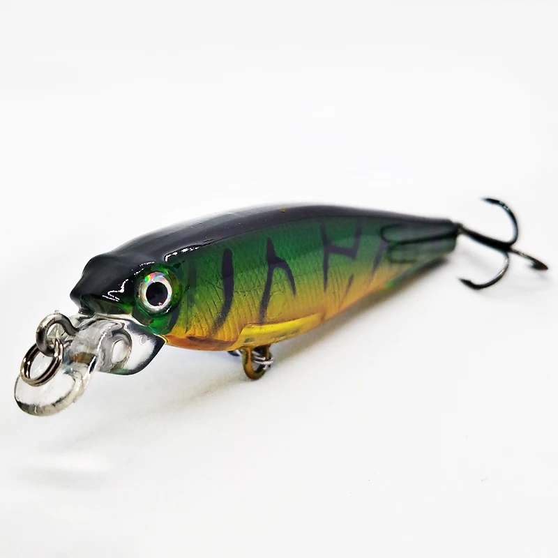 Señuelos de Pesca láser Minnow, 8cm, 7,5g, ojos 3D, Crankbait Wobblers, cebos de plástico duro artificial, aparejos de pesca, 1 ud.