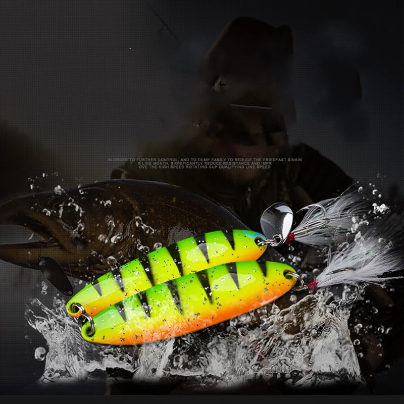 Señuelo tipo cuchara de Metal arcoíris, 5g/9g/13g/18g/21g, señuelo de pesca de agua salada con lentejuelas de plumas, cebo que se hunde con ruido para pesca de carpa - imagen 4