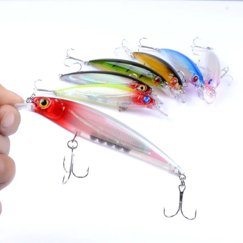 Mini Señuelos de Pesca flotantes Minnow Crankbait, cebo Artificial duro Swimbait, Wobblers de Lucio, 11cm, 13,4g, 1 unidad