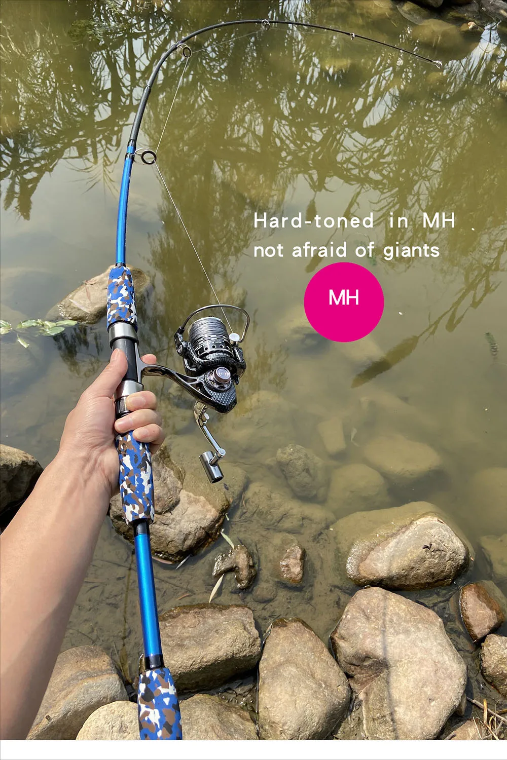 Caña de pescar giratoria, carrete de fundición, alimentador ultraligero, aparejos de pesca con mosca de carbono, potencia MH, 3g ~ 21g - imagen 4