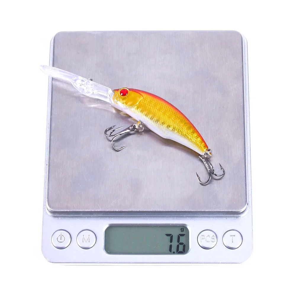 HENGJIA 1 Uds Minnow pesca Wobbler señuelo de curricán 10cm 7g Crankbait Artificial cebo de plástico duro aparejos de pesca carpa Lucio - imagen 4