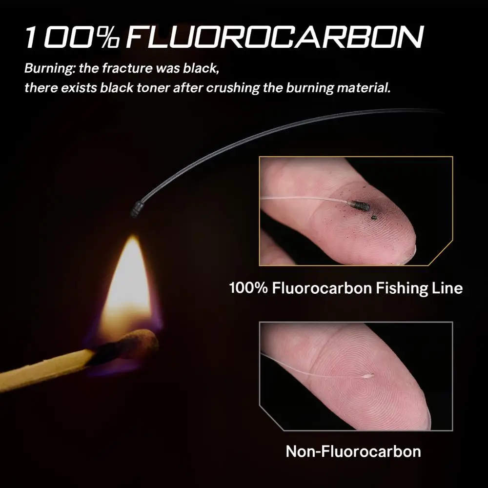 SeaKnight-Hilo de pesca, filamento de pesca 50M, 100M 100% fabricado con material japonés, 3-100LB líneas de pesca de fluorocarbono, de mosca líder, fibra de carbono, pesca de carpa de hundimiento rápido - imagen 2
