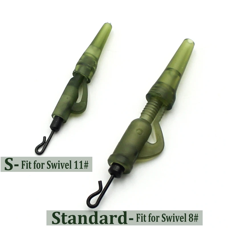 20 piezas aparejos de pesca de carpa, Mini juego de Clip de plomo de seguridad, conector giratorio a presión, equipo de pesca de carpa, accesorios de aparejos, cola de goma - imagen 4