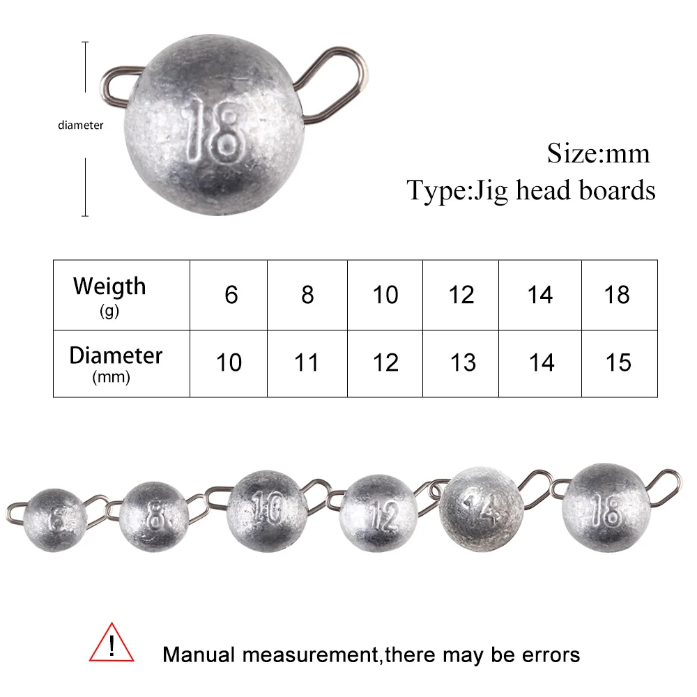 Plomos de pesca Cheburashka, accesorios de pesca, cabeza de plantilla, pesas de bala, grupo de señuelos suaves, gancho agrandado 6g-18g - imagen 2