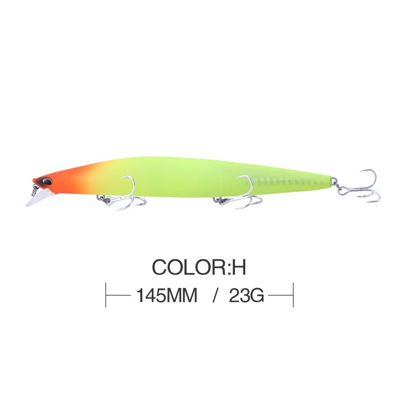 Señuelo de Pesca de pececillo flotante, señuelo Artificial duro, Wobblers para lubina, trucha, accesorios de Pesca, 145mm/23g - imagen 4