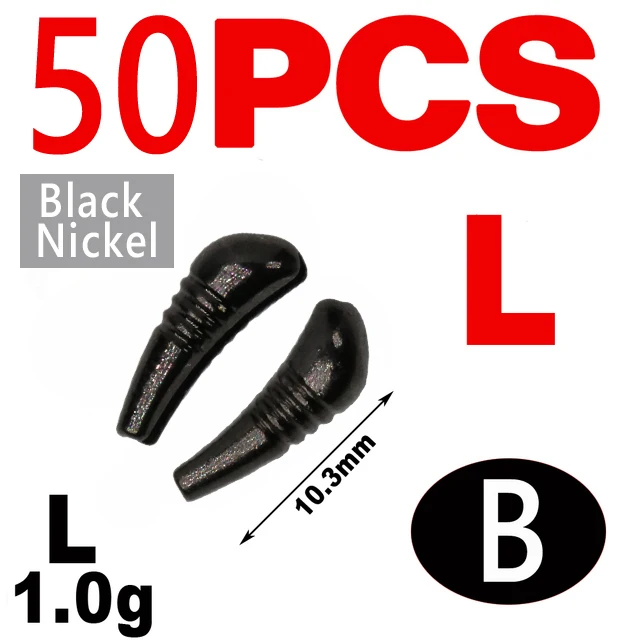 50PCS L B Bk Nickel