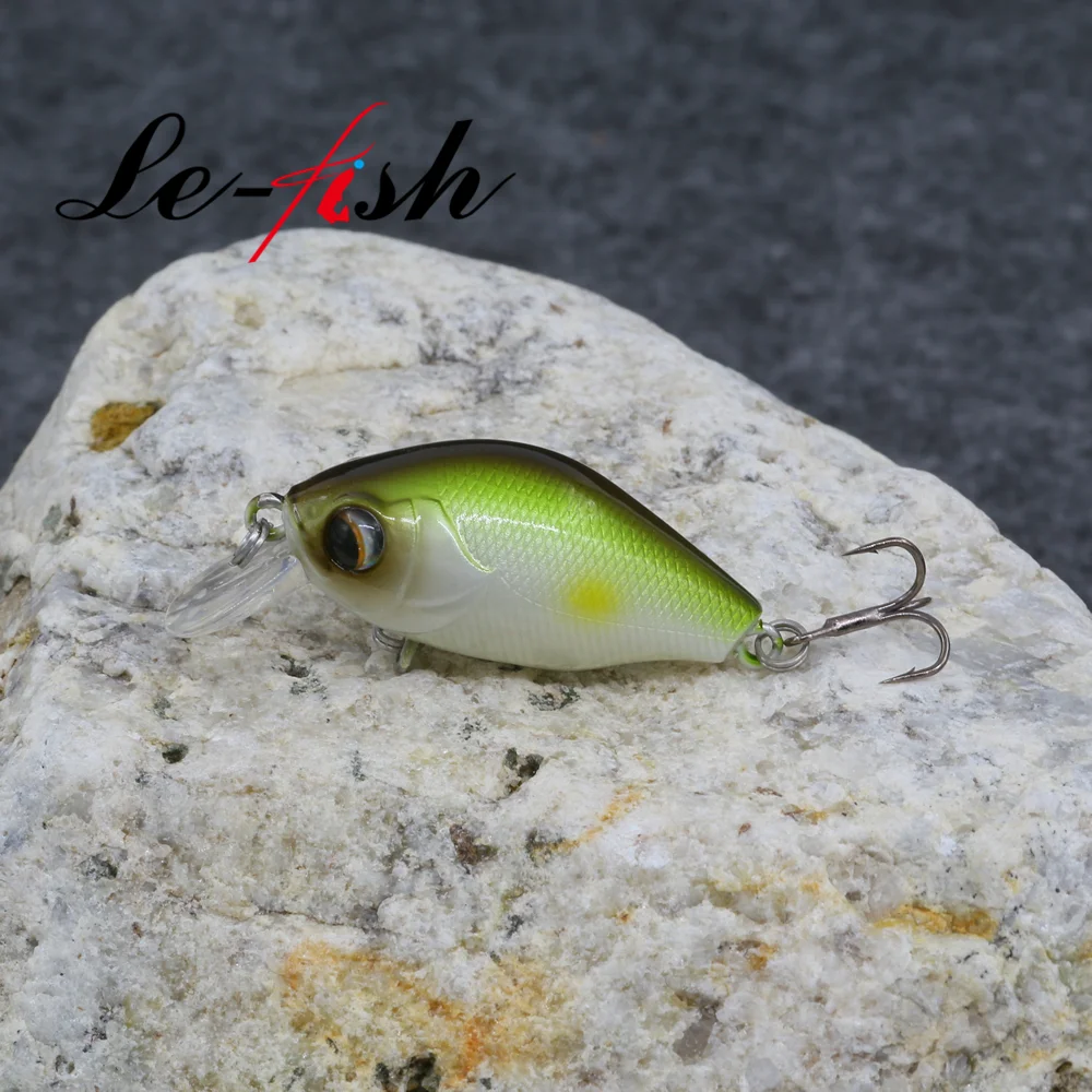 Le Fish-señuelo de Pesca de pececillos, anzuelos triples de calidad, 50mm, 6,9g, flotante