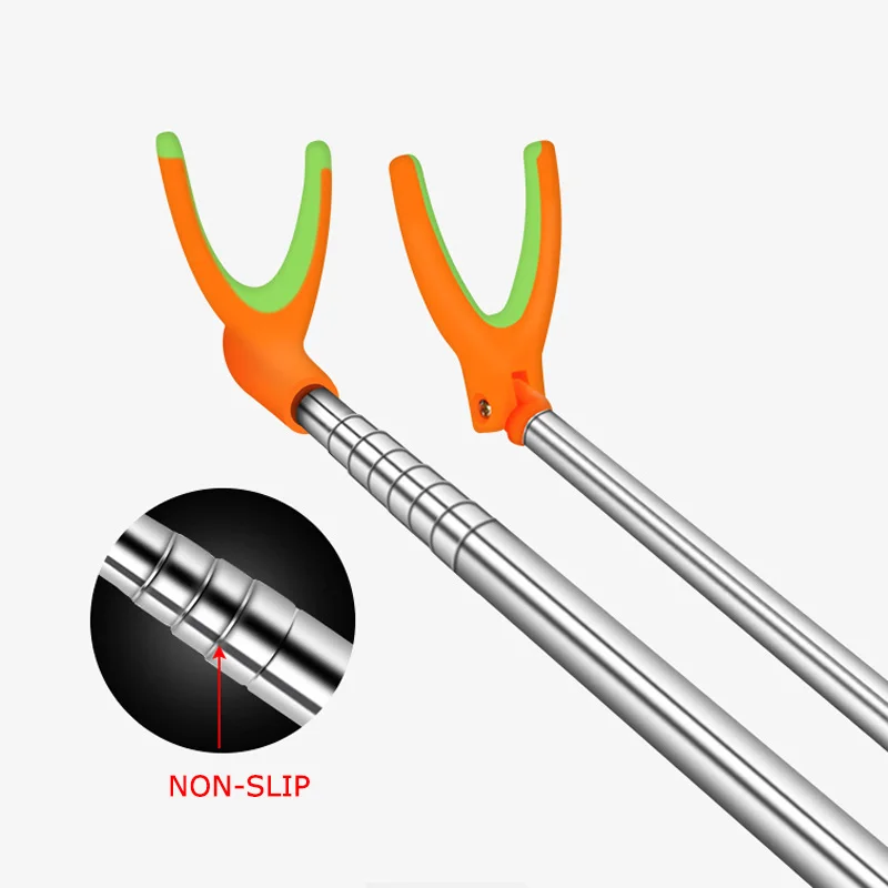 Mosodo-Soporte de caña de pescar de acero inoxidable, herramientas de mano telescópicas, 1,5/1,7/2,1/2,4 m - imagen 3