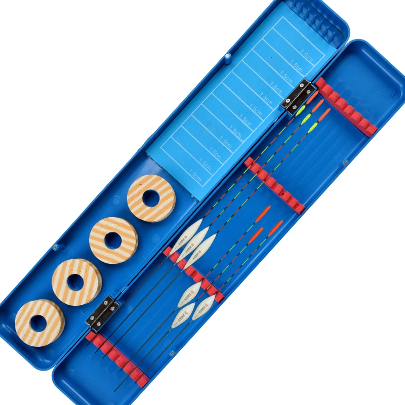 Boya Vertical de fondo llamativo para Pesca de carpa, aparejos de Pesca con caja, 6 piezas, cola dura, abeto - imagen 4