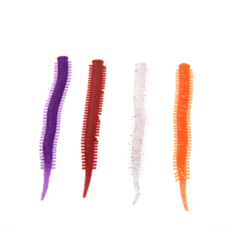 Señuelo de gusano de pesca súper suave, 0,75g/8,5 cm, cebo de lombriz de tierra, TPE negro, materiales respetuosos con el medio ambiente, lote de 10 piezas en oferta - imagen 4