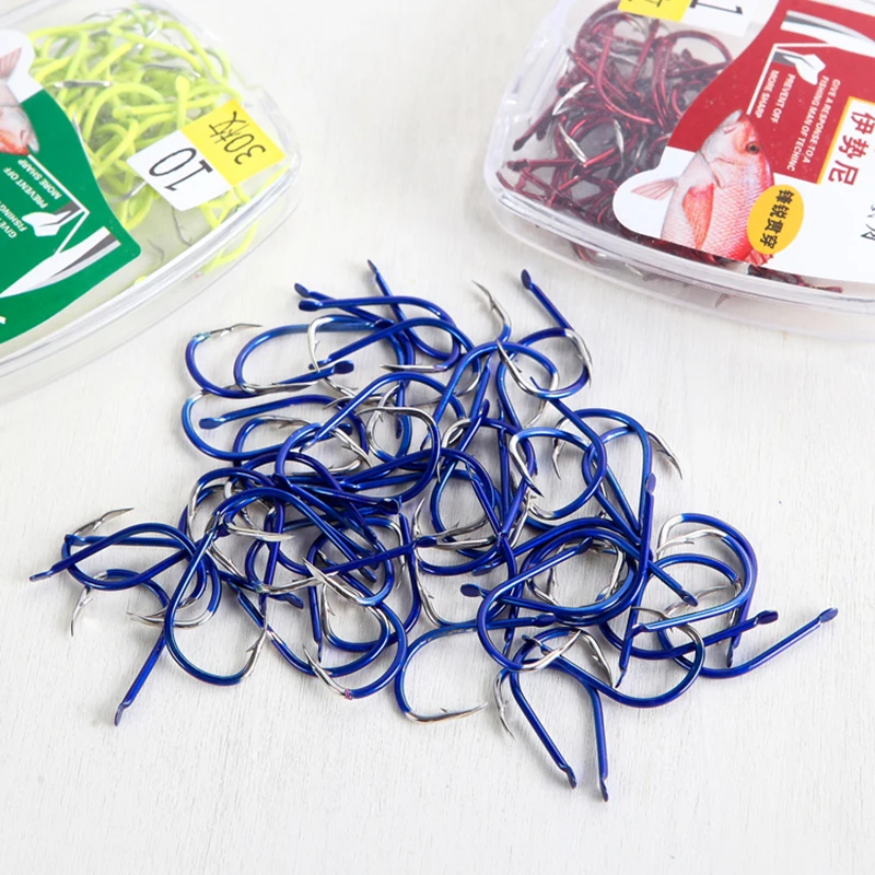 Anzuelos de pesca profesionales de Material japonés, anzuelos de pesca de alto carbono para agua salada, accesorios de pesca de carpa, 30 unidades por lote