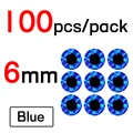6mm Blue 100pcs