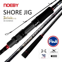 Noeby-caña de pescar giratoria para Jigging, 2,49 m, 2,75 m, 2,9 m, peso del señuelo, 7-70g, asiento guía Fuji, cañas de pescar para tierra de roca de agua salada