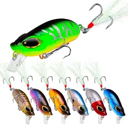 Señuelo de Pesca de pececillo Artificial, cebo de Lucio duro, Crankbait, Swimbait, aparejos de Pesca, 5cm, 8g, 1 Uds.