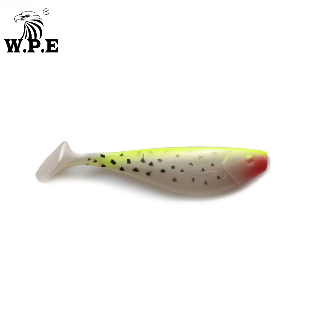 W.P.E-señuelo de pesca suave, 5 unids/paquete, 12cm, 18,4g, gusano en T, Swimbaits Jig Head, cebo de pesca con mosca, cebo de silicona, Wobblers de pesca de carpa - imagen 3