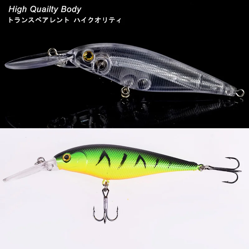 WDAIREN-Señuelos de Pesca de 11cm y 10g, cebo duro Artificial con anzuelos triples, para buceo profundo, Lucio, Wobbler - imagen 5