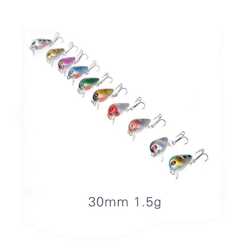 Pez de plástico de 10 colores, 1,5g, 3cm, cebo de simulación, cebo falso, herramientas de pesca en todas las áreas del agua, cebo biónico, cebo para peces pequeños - imagen 2