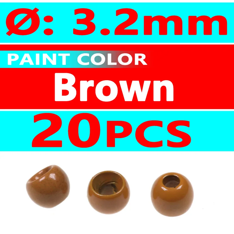 20pcs brown 3.2mm