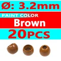 20pcs brown 3.2mm